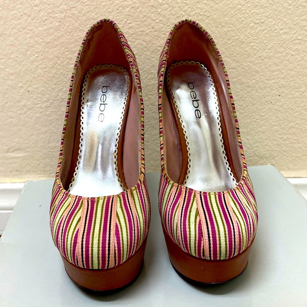 Bebe platform high heal size 6 wear once